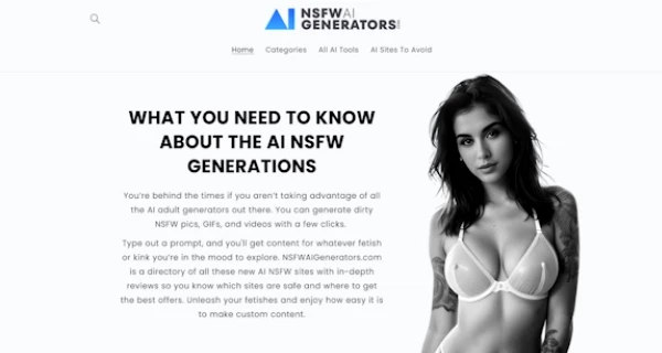 NSFW AI Generators review screenshot